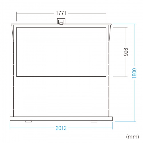 プロジェクタースクリーン（80インチ・自立式・超短焦点対応・床置き・パンタグラフ・16:9）