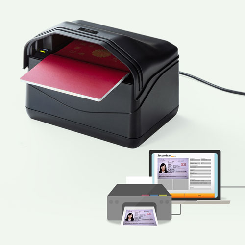 スキャナ(パスポートスキャナ・パスポート対応・免許証・保険証・置くだけ・データ化・USB給電) PSC-14UP サンワサプライ