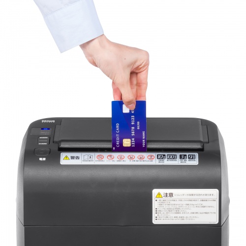 【在庫処分のため 超特価】シュレッダー（オートフィード・業務用・自動細断・連続給紙・自動給紙・100枚・ミニクロスカット・手差し細断9枚・16.7L・カード対応） PSD-C100AT サンワサプライ