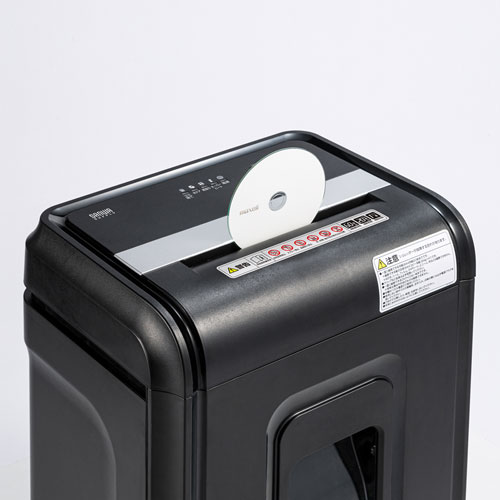 シュレッダー（A4・CD・DVD・クレジットカード対応・20枚細断・ミニクロスカット） PSD-C6018 サンワサプライ