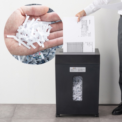 クロスカットシュレッダー（大容量30L・A3対応・最大13枚同時細断・4×40mm・CD/DVD対応・カード対応・情報漏洩対策）