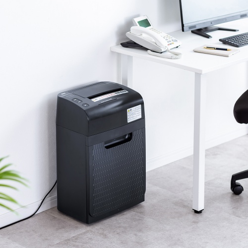 シュレッダー（業務用・オートフィード・自動細断・連続給紙・自動給紙200枚・マイクロカット・手差し細断8枚・メディア細断・28L・カード対応） PSD-M200AT サンワサプライ