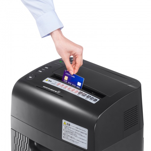 シュレッダー（業務用・オートフィード・自動細断・連続給紙・自動給紙200枚・マイクロカット・手差し細断8枚・メディア細断・28L・カード対応） PSD-M200AT サンワサプライ