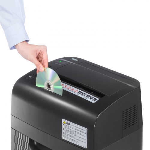 シュレッダー（業務用・オートフィード・自動細断・連続給紙・自動給紙200枚・マイクロカット・手差し細断8枚・メディア細断・28L・カード対応） PSD-M200AT サンワサプライ