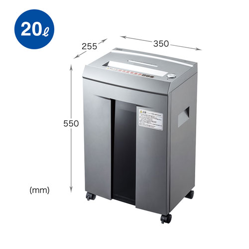 シュレッダー(電動・業務用・マイクロカット・A4・連続使用・クレジットカード・DVD・CD・ホッチキス対応） PSD-M4010 サンワサプライ