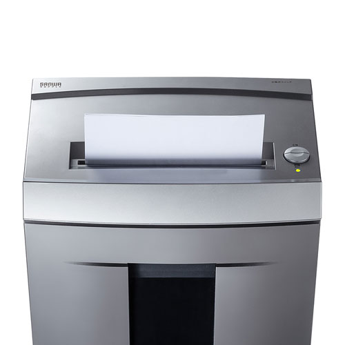 シュレッダー(電動・業務用・マイクロカット・A4・連続使用・クレジットカード・DVD・CD・ホッチキス対応） PSD-M4010 サンワサプライ