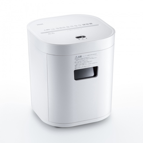 シュレッダー（静音・コンパクトシュレッダー・パーソナルシュレッダー・電動シュレッダー・マイクロカット・ホッチキス対応・最大4枚・12L・ホワイト）