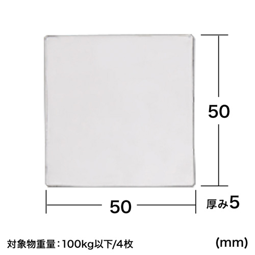 無色透明な大型サイズの耐震ゴムで接着面を汚さず、耐震度7の透明両面粘着ゴム（大） QL-51CL サンワサプライ