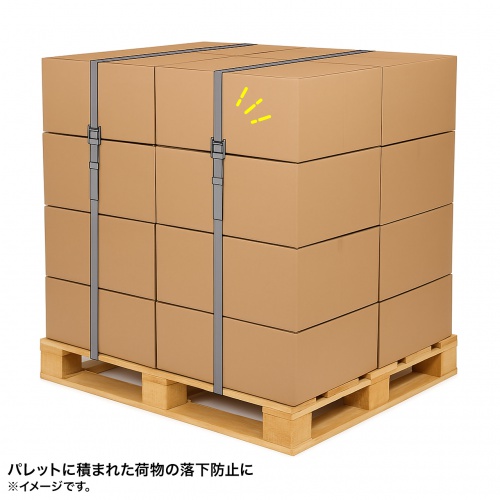 荷締めベルト（ラッシングベルト・落下防止ベルト・6m×2本入り・リンテック21製）