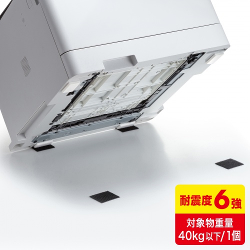 耐震グッズ（耐震固定ブロック・大・転倒防止アイテム・ブロックパーツ 25×45mm厚さ5mm・ループファスナー50×50mm・各4個入り・対象物重量40kgまで）