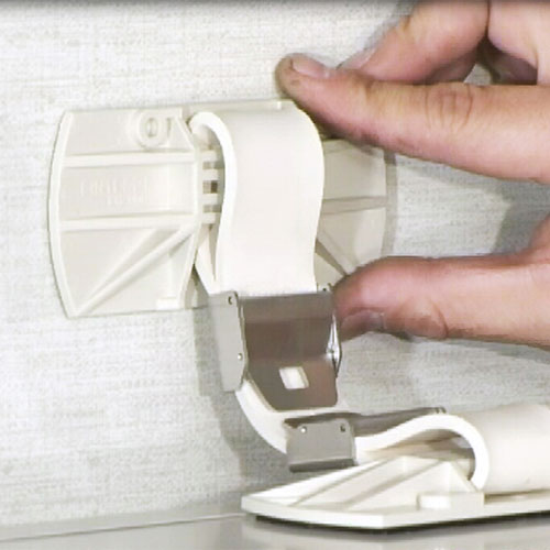 耐震ストッパー(転倒防止・ゴムベルト・1個入り・接着パッド付き