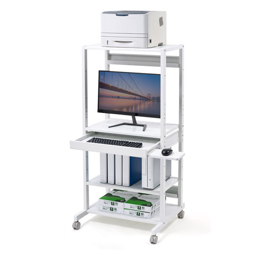 パソコンラック（キーボードスライダー付き・RoHS10対応・W650×D610mm） RAC-507