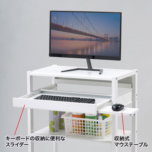 パソコンラック（RoHS10対応・ハイスタンド・W650×D610mm） RAC-508