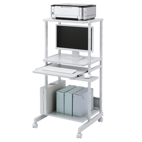 【未開封品】サンワサプライ RAC-EC15パソコンラック RAC-EC15N2【パソコンラック（W600×D600×H1265mm）】キーボード