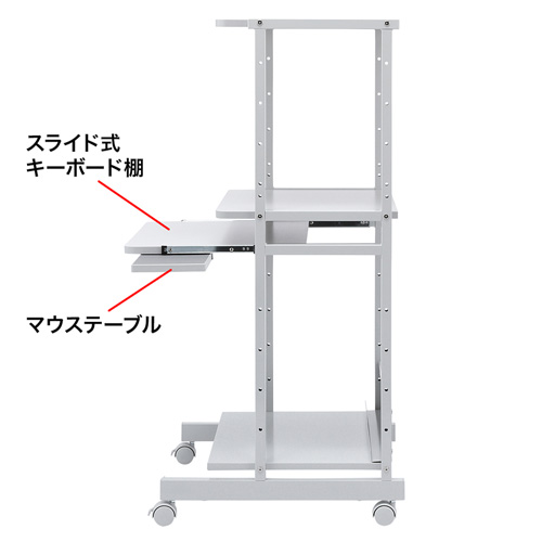 パソコンラック（W600・スライダー・テーブル付き） RAC-EC15 サンワサプライ