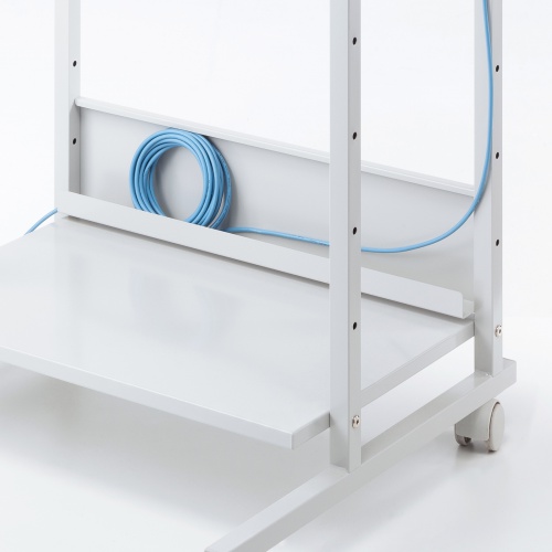 パソコンラック（チルト天板・5段階角度調整・幅65×奥行60×高さ140cm・キャスター付き）