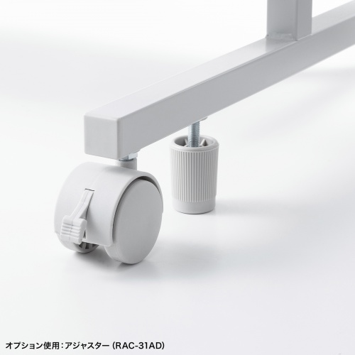 パソコンラック（チルト天板・5段階角度調整・幅65×奥行60×高さ140cm・キャスター付き）