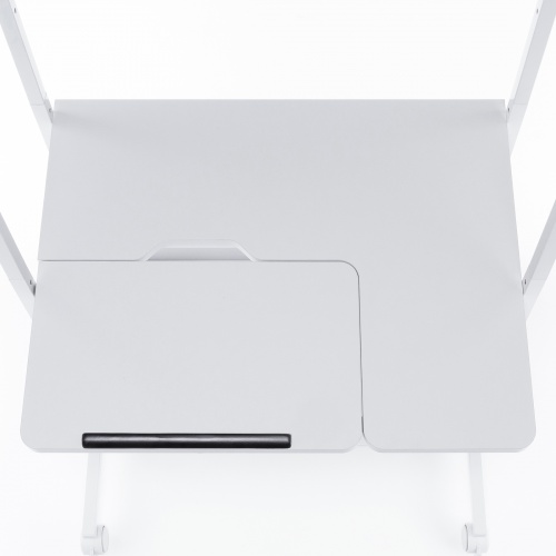 パソコンラック（チルト天板・5段階角度調整・幅80×D60×H140cm・キャスター付き）