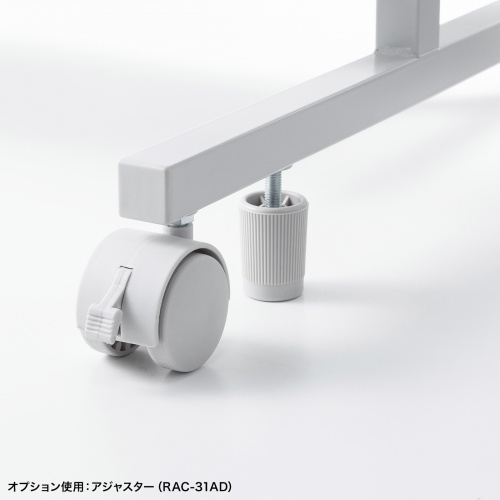 パソコンラック（チルト天板・5段階角度調整・幅80×D60×H140cm・キャスター付き）