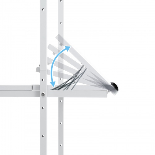 パソコンラック（チルト天板・5段階角度調整・幅80×D60×H140cm・キャスター付き）