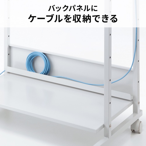 パソコンラック（チルト天板・5段階角度調整・幅80×D60×H140cm・キャスター付き）