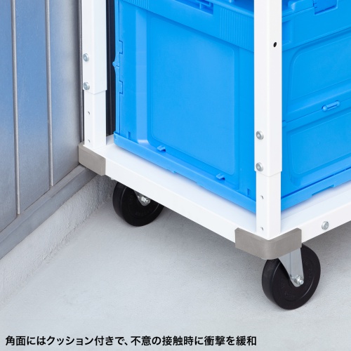 プリンタカート（プリンタ台・作業台・移動式ワゴン・大型キャスター・幅45×奥行き60×高さ80～100cm）