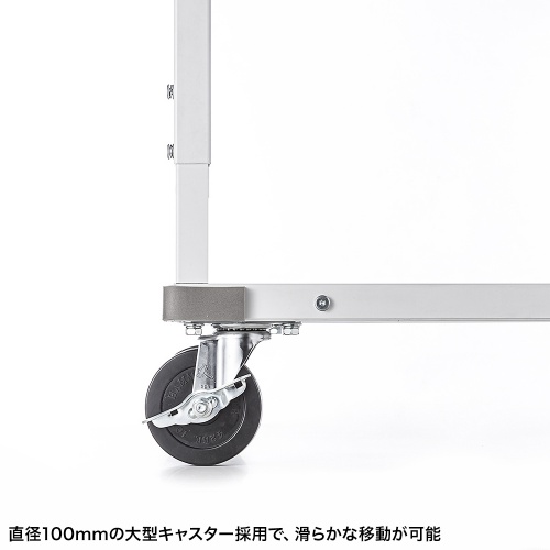 プリンタカート（プリンタ台・作業台・移動式ワゴン・大型キャスター・幅45×奥行き60×高さ80～100cm）