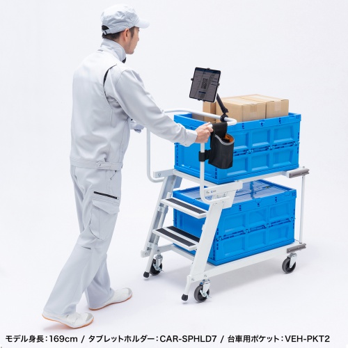 ステップ付きピッキングカート　RAC-FA7