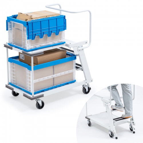 ステップ付きピッキングカート　RAC-FA7