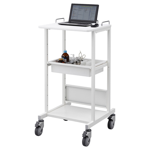 電子カルテカート（ホスピタルホワイト） RAC-HP14HSCW サンワサプライ【代引き不可商品】