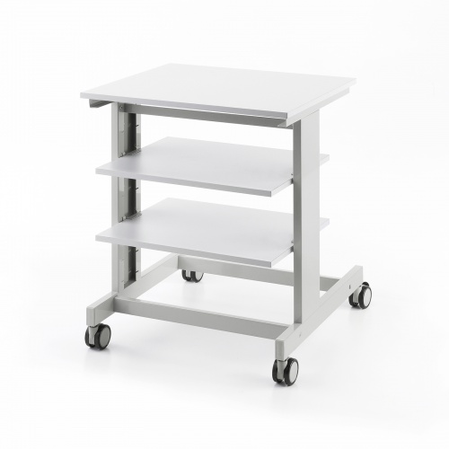 マルチカート（ラベルプリンタカート・プリンタ台・作業台・移動式ワゴン・ピッキングカート・バッテリー・計測機器・ナイロンキャスター・幅60×奥行き60.6×高さ70cm）