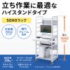 パソコンラック（オフィス向け・デスク・W638×H1640mm・Highタイプ） RAC-S600H サンワサプライ