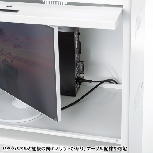 セキュリティラック（鍵付・ラック・PCラック・盗難防止・イタズラ防止・大・幅80cm・高さ64cm） RAC-SL4 サンワサプライ