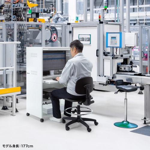 セキュリティラック（鍵付・ラック・PCラック・盗難防止・イタズラ防止・大・幅80cm・高さ64cm） RAC-SL4 サンワサプライ