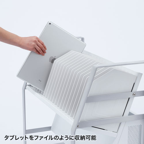 タブレットワゴン（1段・20台収納）RAC-TABWG1N
