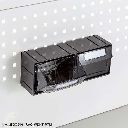 作業台（机・アジャスター・有孔ボード付・W1500×D770×H1710mm） RAC-WDKT15077W サンワサプライ