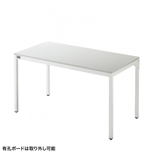 作業台（机・アジャスター・有孔ボード付・W1500×D770×H1710mm） RAC-WDKT15077W サンワサプライ