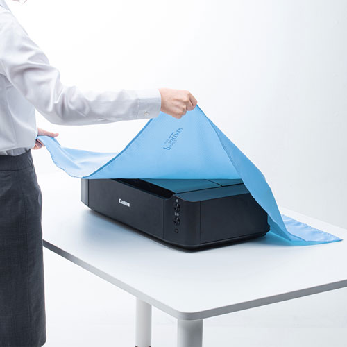 マルチカバー(W800×D730mm・防塵・静電気防止・ライトブルー・FAX/プリンターカバー)