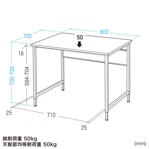 パソコンデスク（W800・ホワイト・フレキシブルデスク・オフィスデスク） SH-FX0870W サンワサプライ