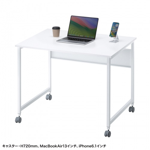 パソコンデスク（W900・ホワイト・オフィスデスク・フレキシブルデスク） SH-FX0970W サンワサプライ