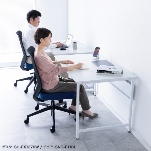 パソコンデスク（W1000・ホワイト・フレキシブルデスク・オフィスデスク） SH-FX1070W サンワサプライ