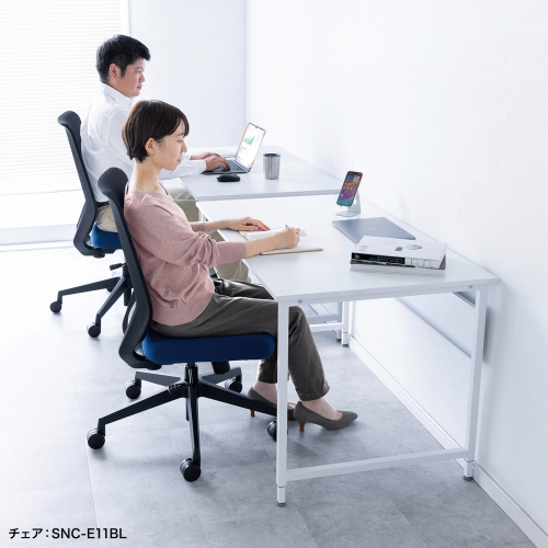 パソコンデスク（W1200・ホワイト・オフィスデスク・フレキシブルデスク・シンプルデスク） SH-FX1270W サンワサプライ