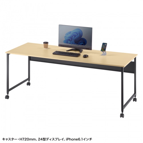 パソコンデスク（W1800・木目・オフィスデスク・シンプルデスク・フレキシブルデスク） SH-FX1870M サンワサプライ