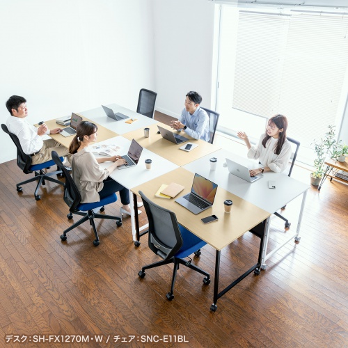 パソコンデスク（W1800・ホワイト・オフィスデスク・シンプルデスク・フレキシブルデスク） SH-FX1870W サンワサプライ