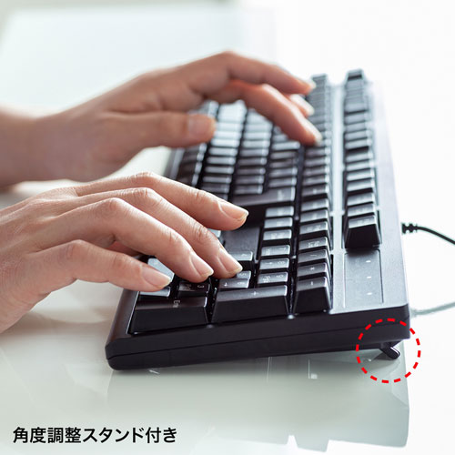 日本語109キーボード（USB・レーザー刻印キー・高耐久設計・ブラック）