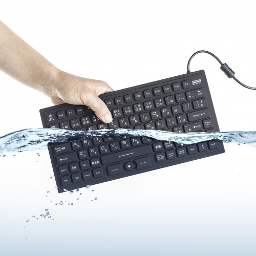 キーボード（有線・マグネット内蔵・防水・防塵・シリコン・USB・おすすめ・ブラック） SKB-BS8BK サンワサプライ