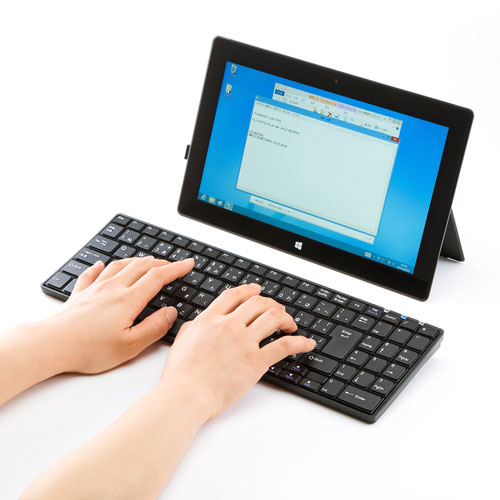 Bluetoothスリムキーボード（ブラック・テンキーあり）SKB-BT22BKN サンワサプライ