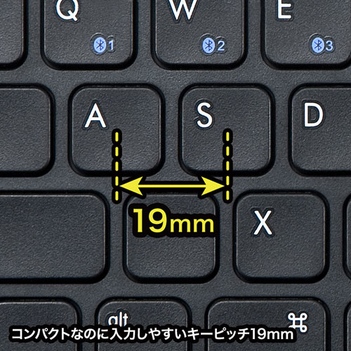 Bluetoothキーボード（タブレットスタンド付き・コンパクト・マルチペアリング・iPad・iPhone15・iPhone15plus） SKB-BT28BK サンワサプライ