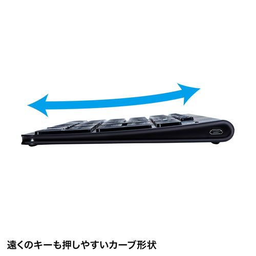 Bluetoothキーボード(コンパクト・スリム・パンタグラフ・テンキー付き・iPhone15・iPhone15plus・ブラック) SKB-BT31BK サンワサプライ