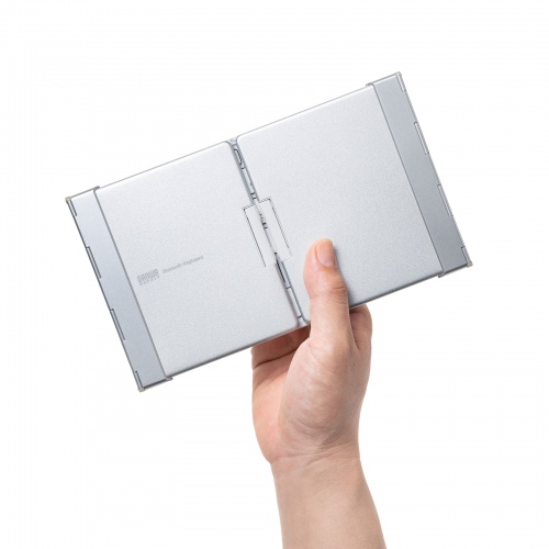 折りたたみBluetoothキーボード（テンキー付き・フルキーボード・充電式・104キー日本語配列・iPhone15・iPhone15plus。ホワイト） SKB-BT35W サンワサプライ